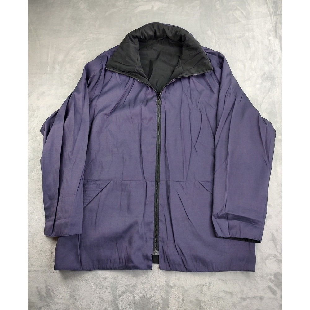 MYCRA PAC NOW Reversible Jacket‎ Women Purple Black Full Zip Collared Outerwear